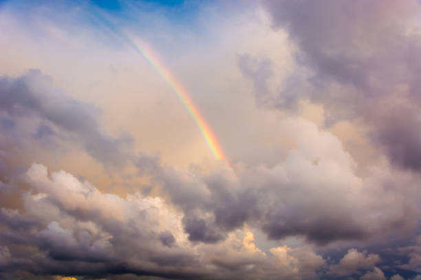 istock Luminous rainbow in the cloudy sky 1441850647