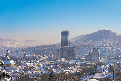 The cityscape of Jena in Thuringia, Germany