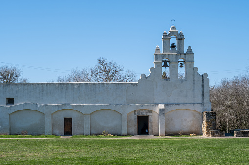 The Mission San Juan Capistrano, established in 1716, a UNESCO World Heritage Site in San Antonio, Texas