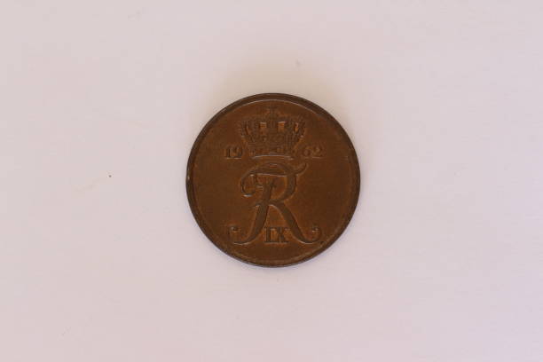 istock Close up of a Danish coin 1441856700