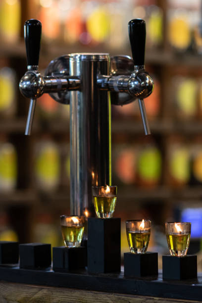 istock Hanukkah menorah and beer taps in a Jerusalem bar 1441858156