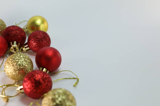 Christmas ornaments isolated on white background. Christmas balls on white background.