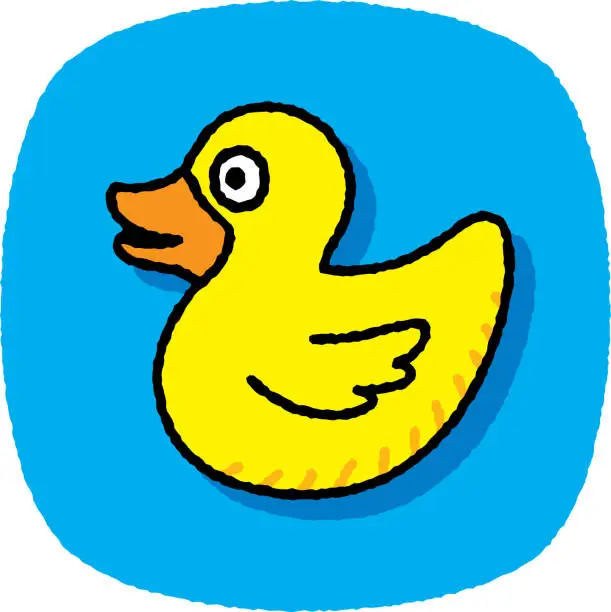 Vector illustration of Rubber Duck Doodle 7