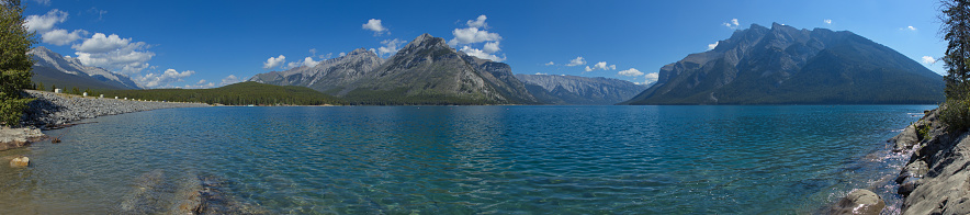 View of Lake Minnewanka in Banff National Park,Alberta,Canada,North America