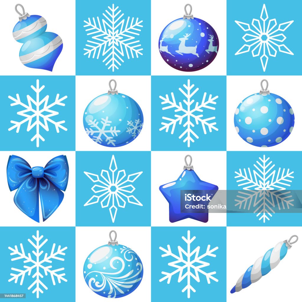 Ilustración de Cuadrícula De Patrón Navideño 4 Por 4 Azul Y Blanco Con Juguetes De Árbol De Navidad En Estilo De Dibujos Animados y más Vectores Libres de Derechos de Adorno de Ilustración de Cuadrícula De Patrón Navideño 4 Por 4 Azul Y Blanco Con Juguetes De Árbol De Navidad En Estilo De Dibujos Animados y más Vectores Libres de Derechos de Adorno de
