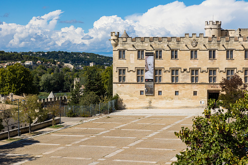 Facade of the Petit Palais from Place du Palais in Avignon