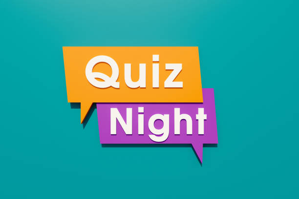 istock Quiz night - Colored banner, sign. 1441869256