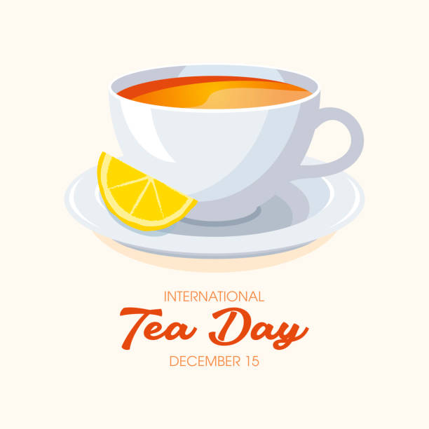 12月15日の国際茶の日 ベクター画像 - 温かい飲み物点のイラスト素材／クリップアート素材／マンガ素材／アイコン素材