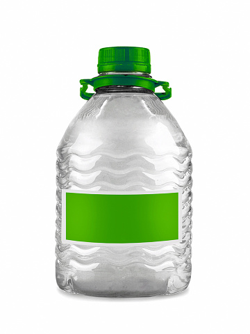 big bottle of water isolated