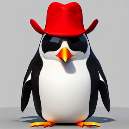Cute 3D Penguin Using Red Hat