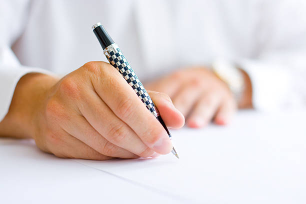 istock Business man signing the contract 144187789