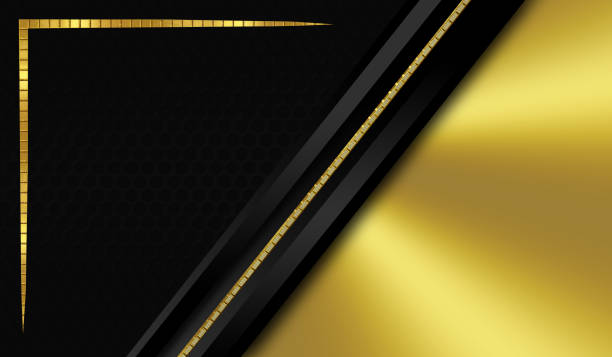 istock Abstract luxury style golden and black background. Design template for your brochures, flyers, business card, banners, placard 1441878488