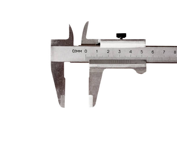 calipers (znaczniki pomiarowe) odizolowana - micrometer zdjęcia i obrazy z banku zdjęć