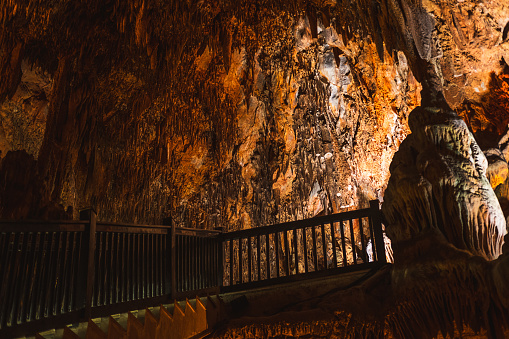 Damlatas cave in Alanya. Popular tourist place in Turkey. Famous and unusual places of the world. Tourist routes