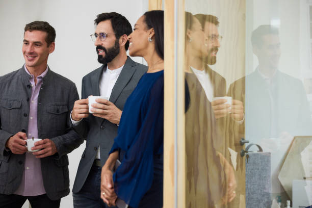 istock Standing in the office for a quick coffee break during a business meeting 1441882232