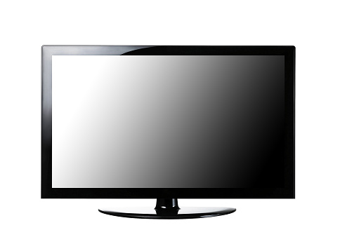 Lcd tv (isolated with clipping path over white background)