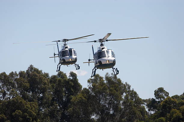 Helicopters stock photo