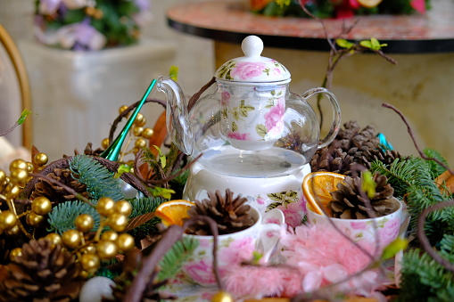 Cute Christmas tea pot Decoration