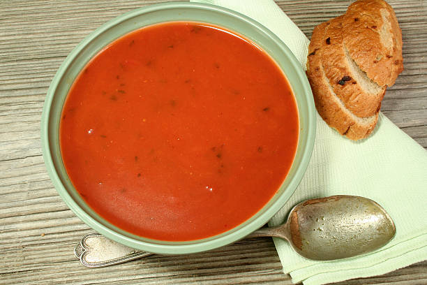 tomato soup stock photo