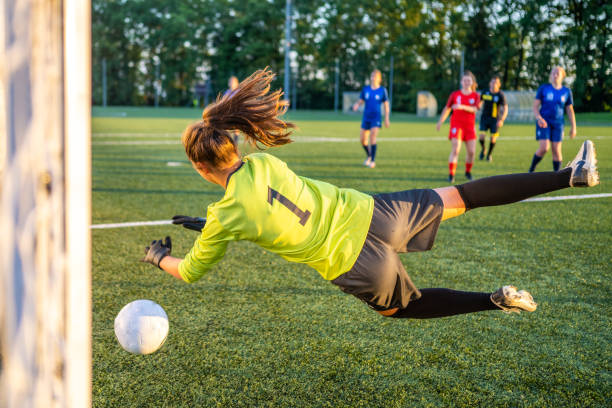 istock Woman goalkeeper defending a goal 1441886022