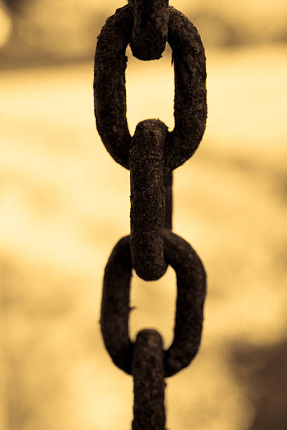 Rusty chain stock photo