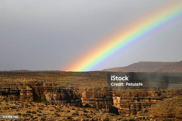 Rainbow Over The Crand Canyon Stock Photo - Download Image Now - Above, Arizona, Canyon