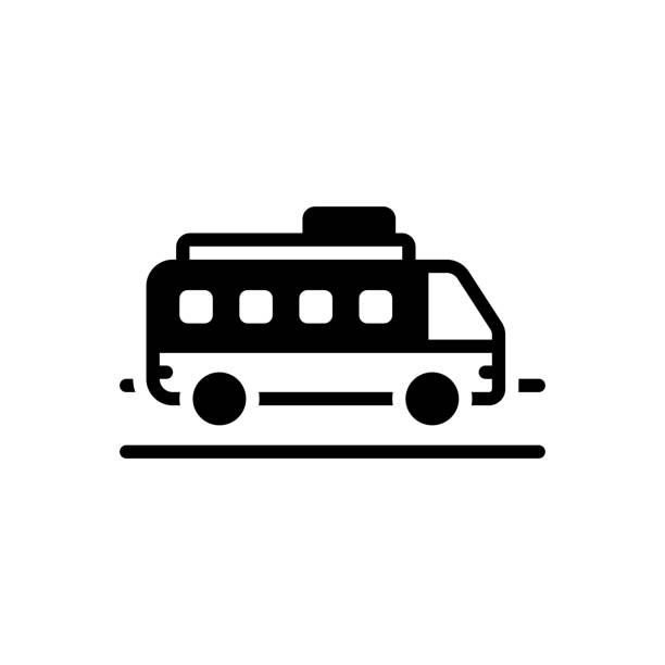 Bus transport Icon for bus, transport, travel, vehicle, commercial, hire, passenger, tourist, public service public service icon stock illustrations