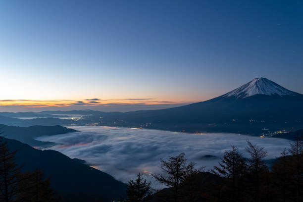 istock Mount Fuji in the morning mist 1441889457