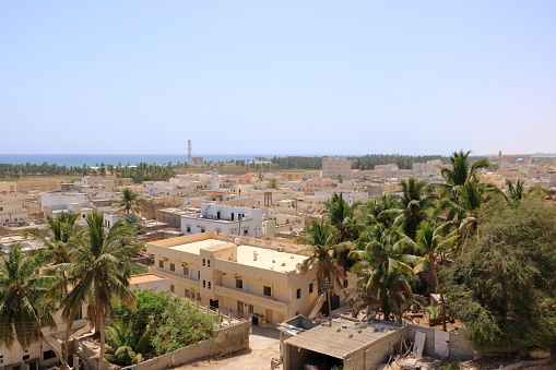 coastside view from Taqah plateau near Salalah, Dhofar, Sultanate of Oman