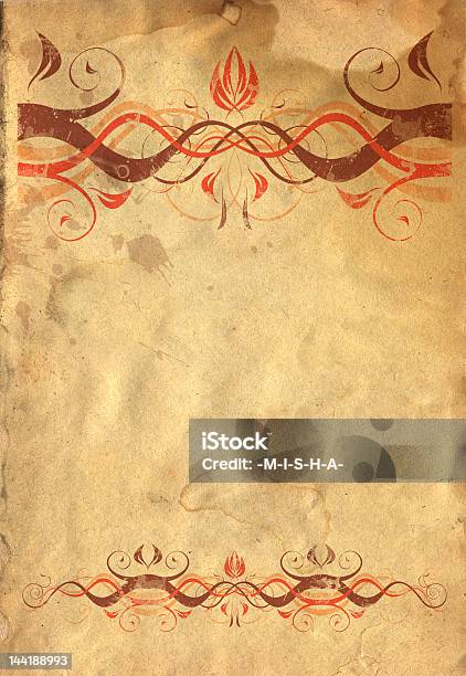 Starożytny Papieru - zdjęcia stockowe i więcej obrazów Dekoracja - Dekoracja, Fotografika, Gałąź - część rośliny