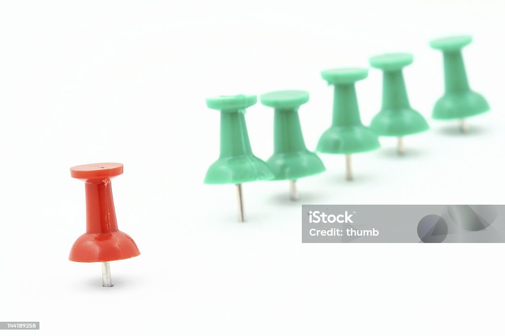 Metafora di gruppo leader-pushpins - Foto stock royalty-free di Abilità