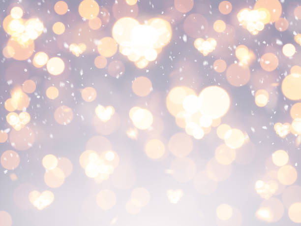 istock Pastel blurred winter bokeh heart background 1441900459