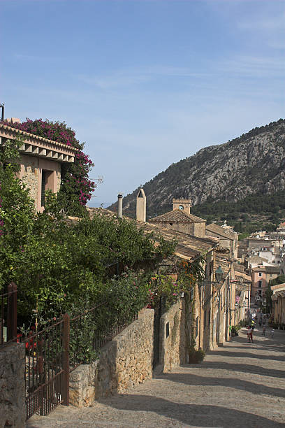 village steps & homes stock photo