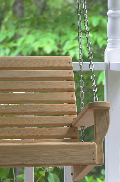 istock Wooden Porch Swing 144190264