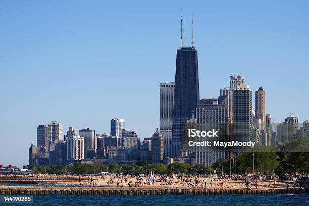 Panoramę Chicago - zdjęcia stockowe i więcej obrazów Ameryka Północna - Ameryka Północna, Architektura, Brzeg jeziora