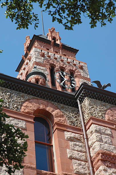 istock Main Courthouse Clock Tower In Waxahachie, Texas 144190364