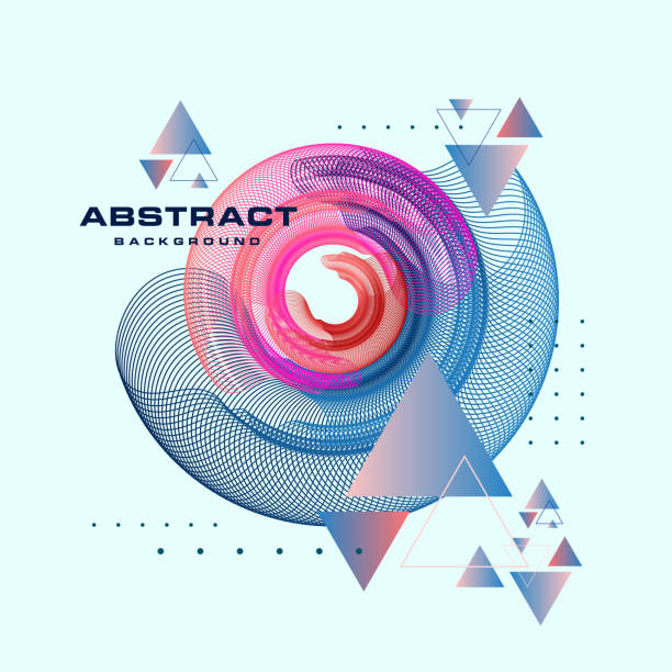 ilustrações, clipart, desenhos animados e ícones de esfera 3d. conexões digitais globais. conceito de tecnologia. - exploding abstract fractal futuristic