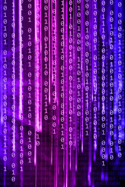 Photo of Binary code background