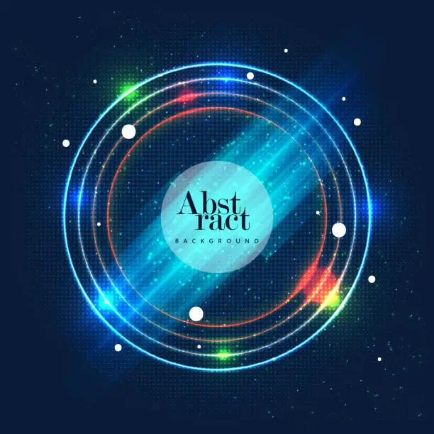 Vector illustration of Abstract circle light effect background