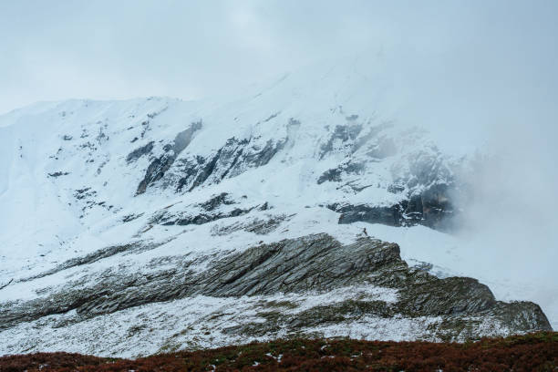 istock Snow-covered Swiss Alps  in winter at sunset 1441906470