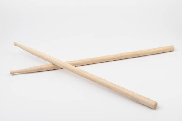 istock Wooden drumsticks isolated on white background. 1441906490