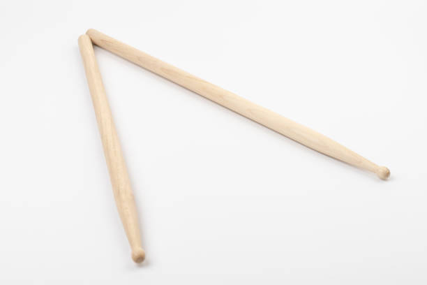 istock Wooden drumsticks isolated on white background. 1441906496
