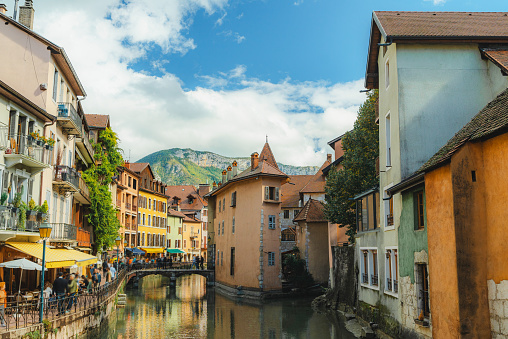 Scenic view of Annecy town  in France