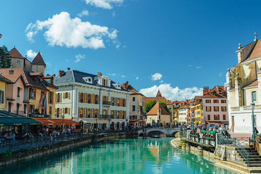 Scenic view of Annecy town  in France