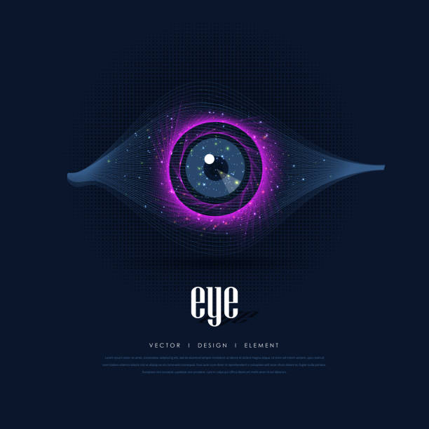 Modern eye vision design Modern eye vision design vector icon illustration blue iris stock illustrations
