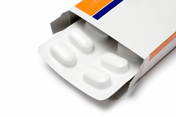 pacote de vista pílulas (próximo - taking medicine opiate packing medicine - fotografias e filmes do acervo