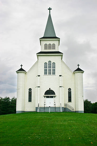 istock Country Church Under a Stormy Sky 144190931