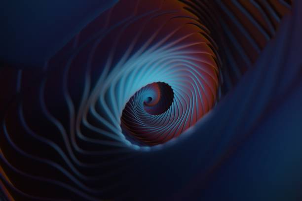 istock Beautiful Abstract colourful swirl golden ratio background. Starburst dynamic wave. 3d rendering illustration  Background pattern for design. 1441909560