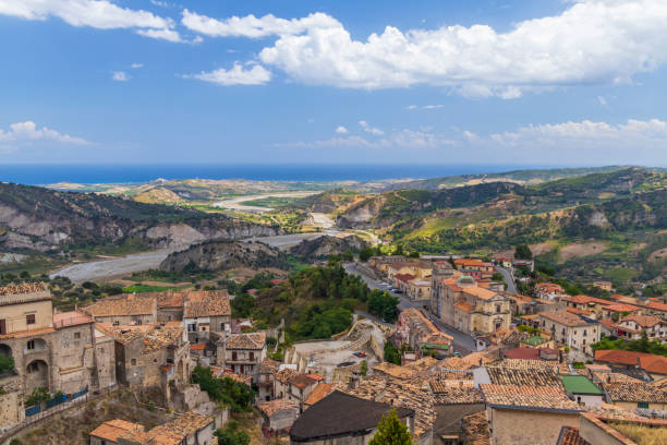 Stilo, old town in Calabria, Italy stock photo