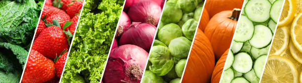 istock Collage with different fresh ripe vegetables. Banner design 1441917407
